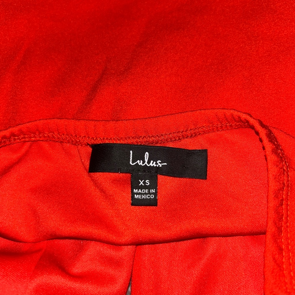 Lulu's Vibrant Red Bodysuit
